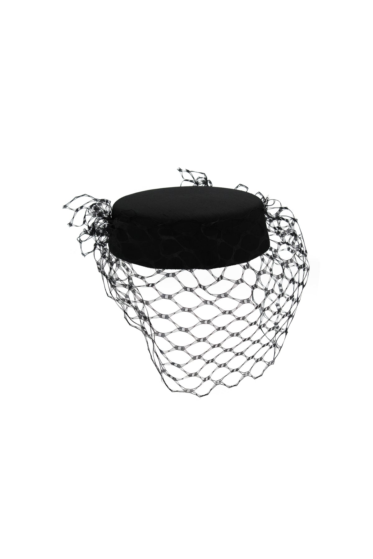 Zahra Pillbox Hat Black