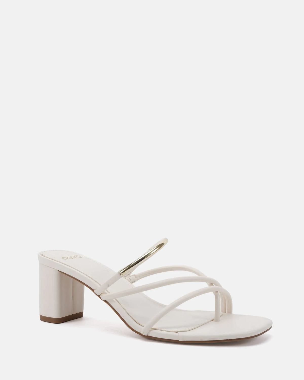 Fuming Block Heel - White - Shoes - Novo Shoes