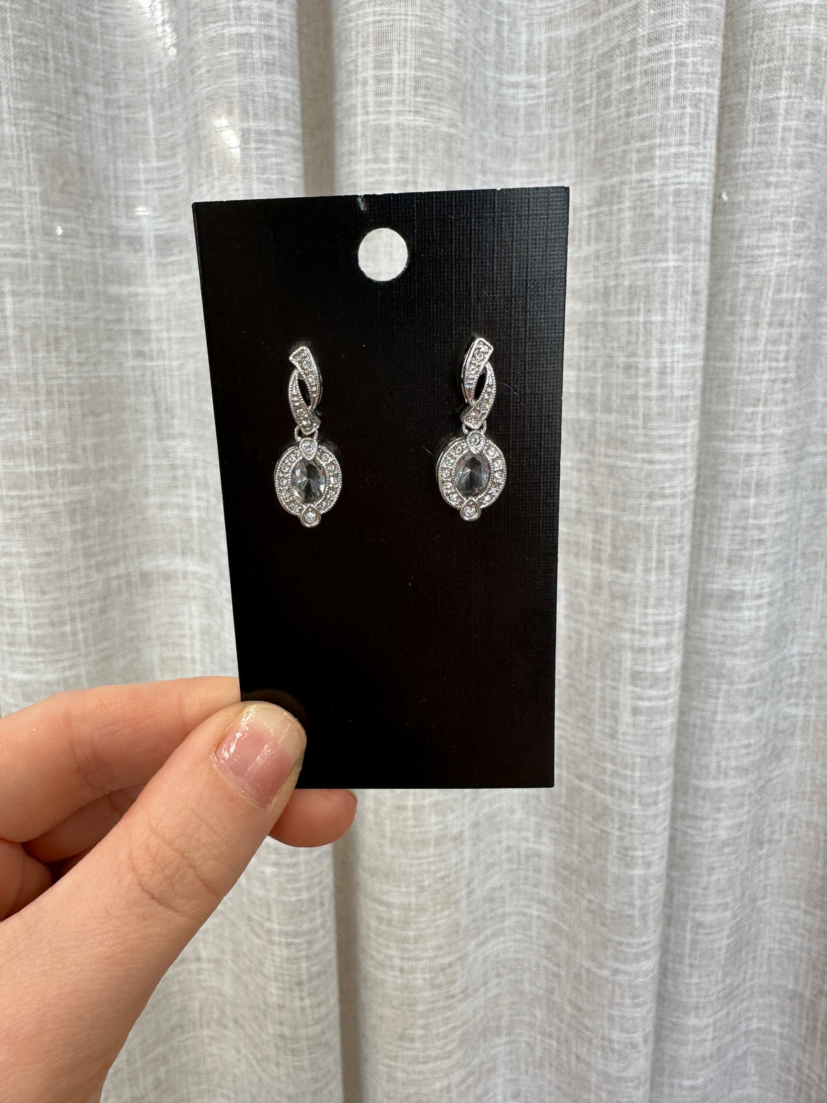 Twisted Silver Drop Earring