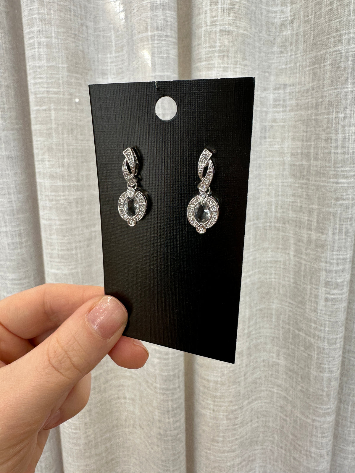 Twisted Silver Drop Earring