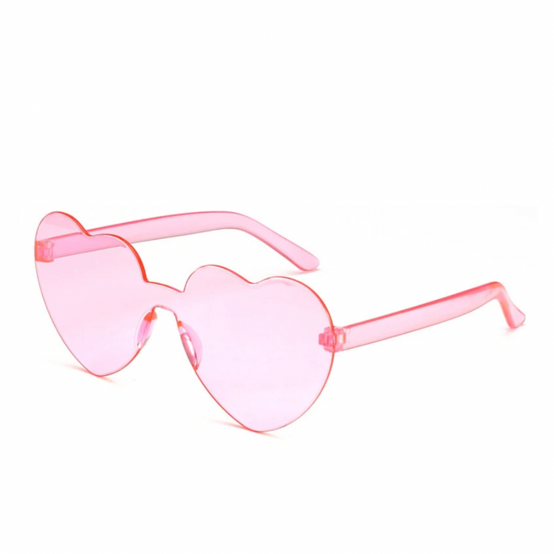 Rimless Heart Sunglasses - Light Pink - Giftware - Honey Fawn