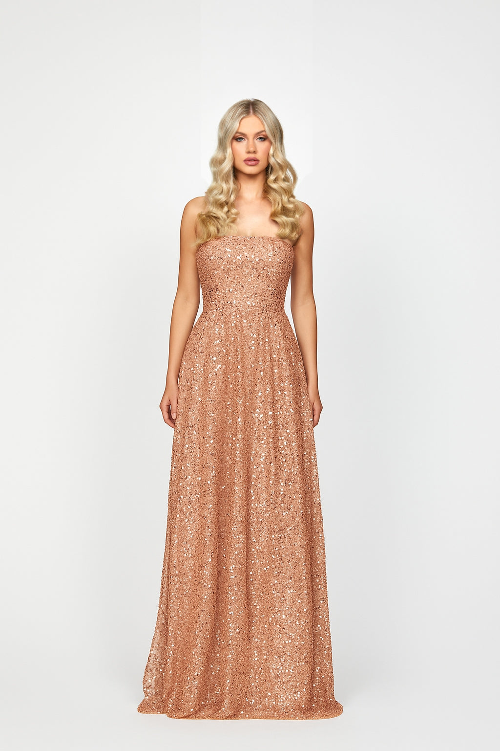 Kelly Strapless Ball Gown Dusty Pink - Dress - Bariano