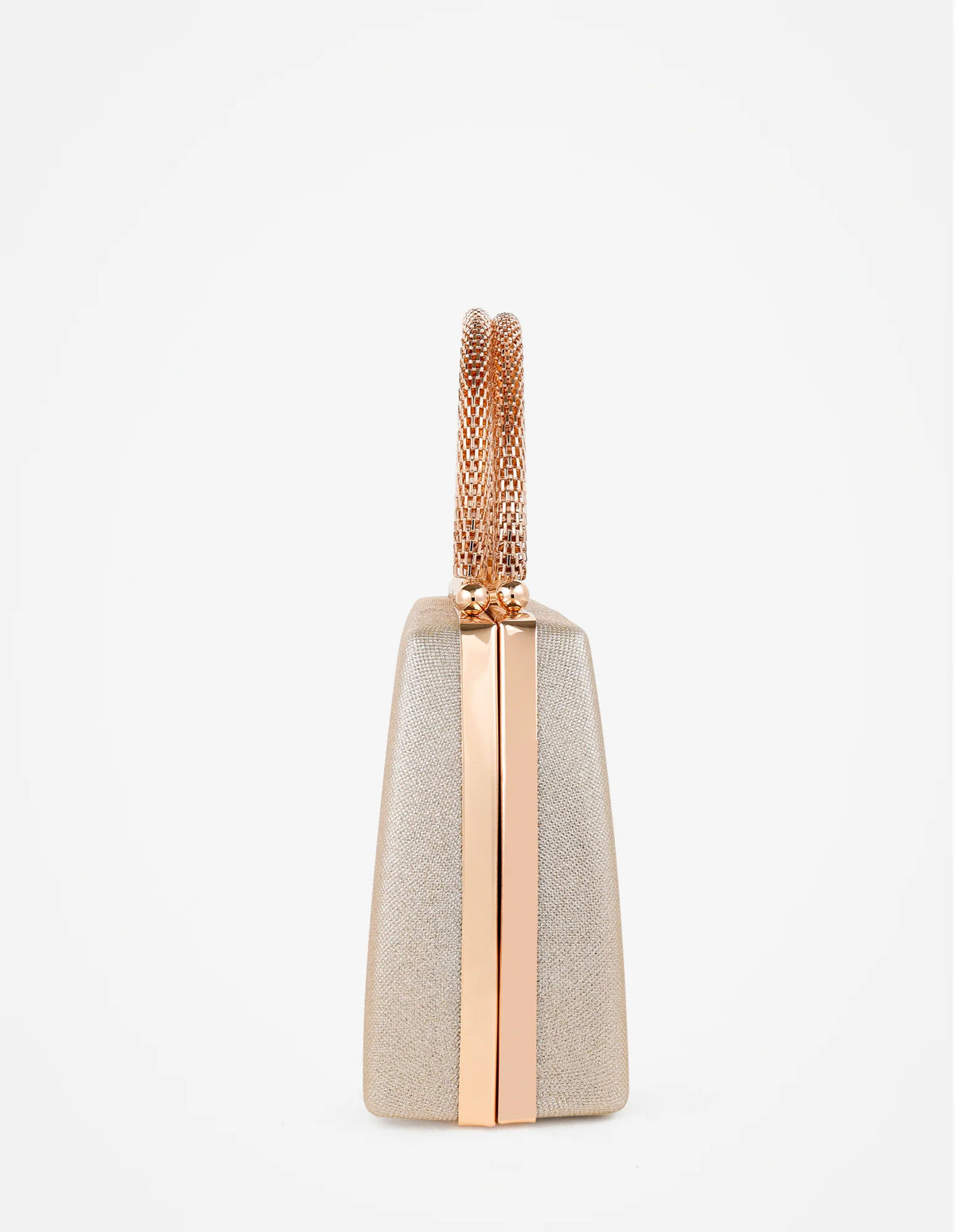 Nuvia Duo Top Handle Clutch Bag in Gold - Accessory - Lustre and Sage