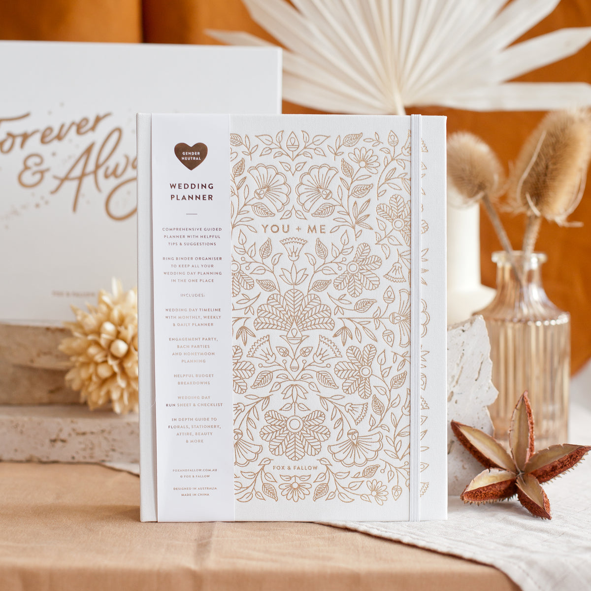 You + Me Wedding Planner Hard Cover Ivory