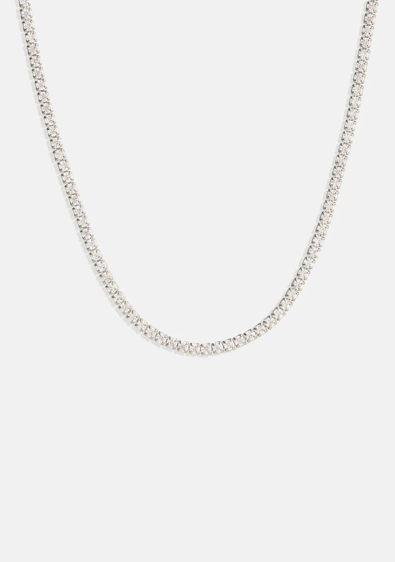Palais Fine Tennis Necklace - Silver