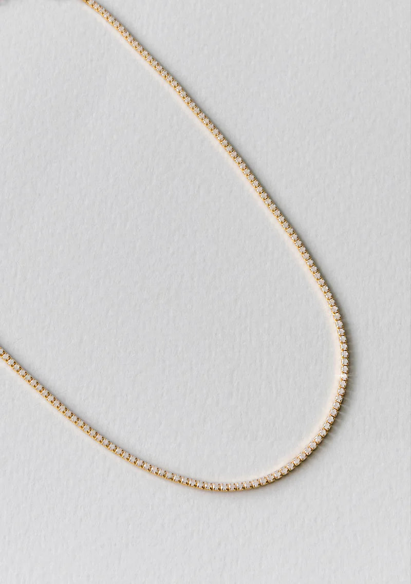 Palais Fine Tennis Necklace - Gold