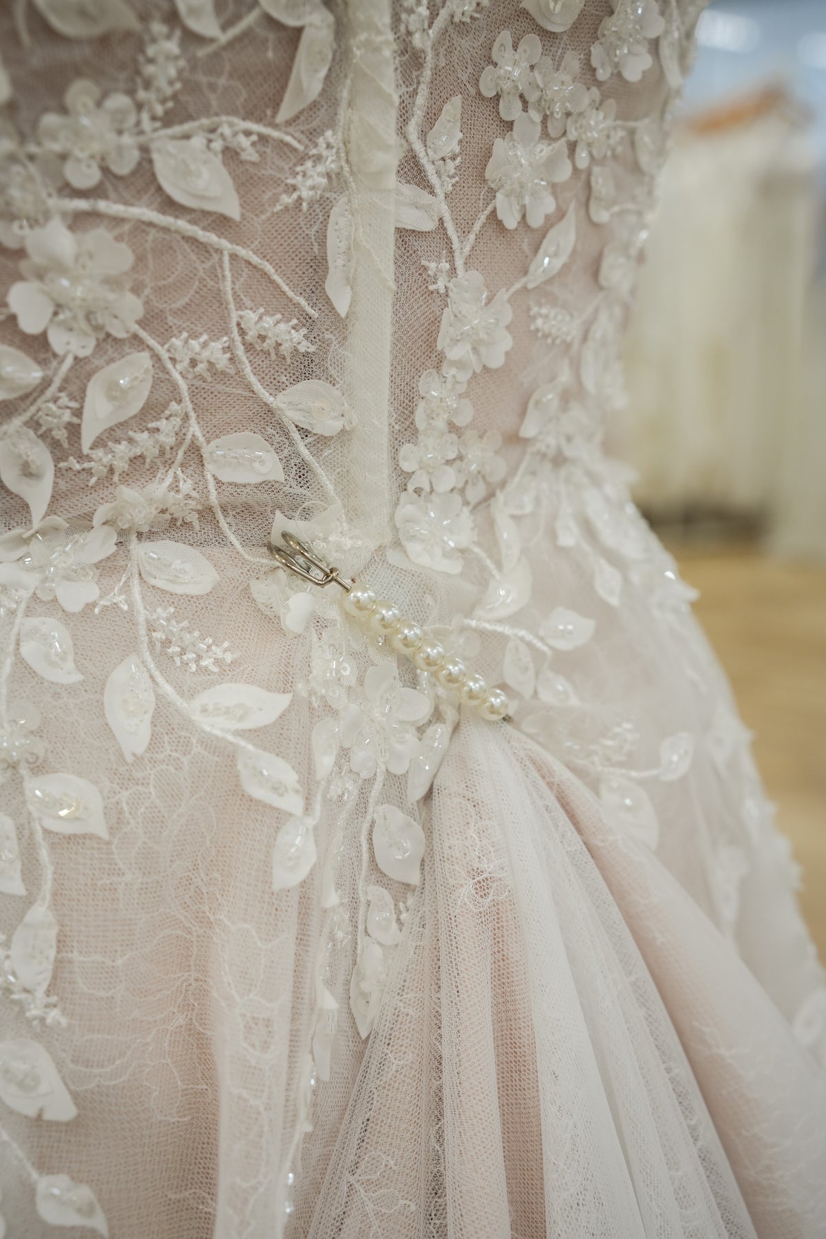 Pearl Wedding Gown Train Bustle Pin - Accessory - Honey Fawn