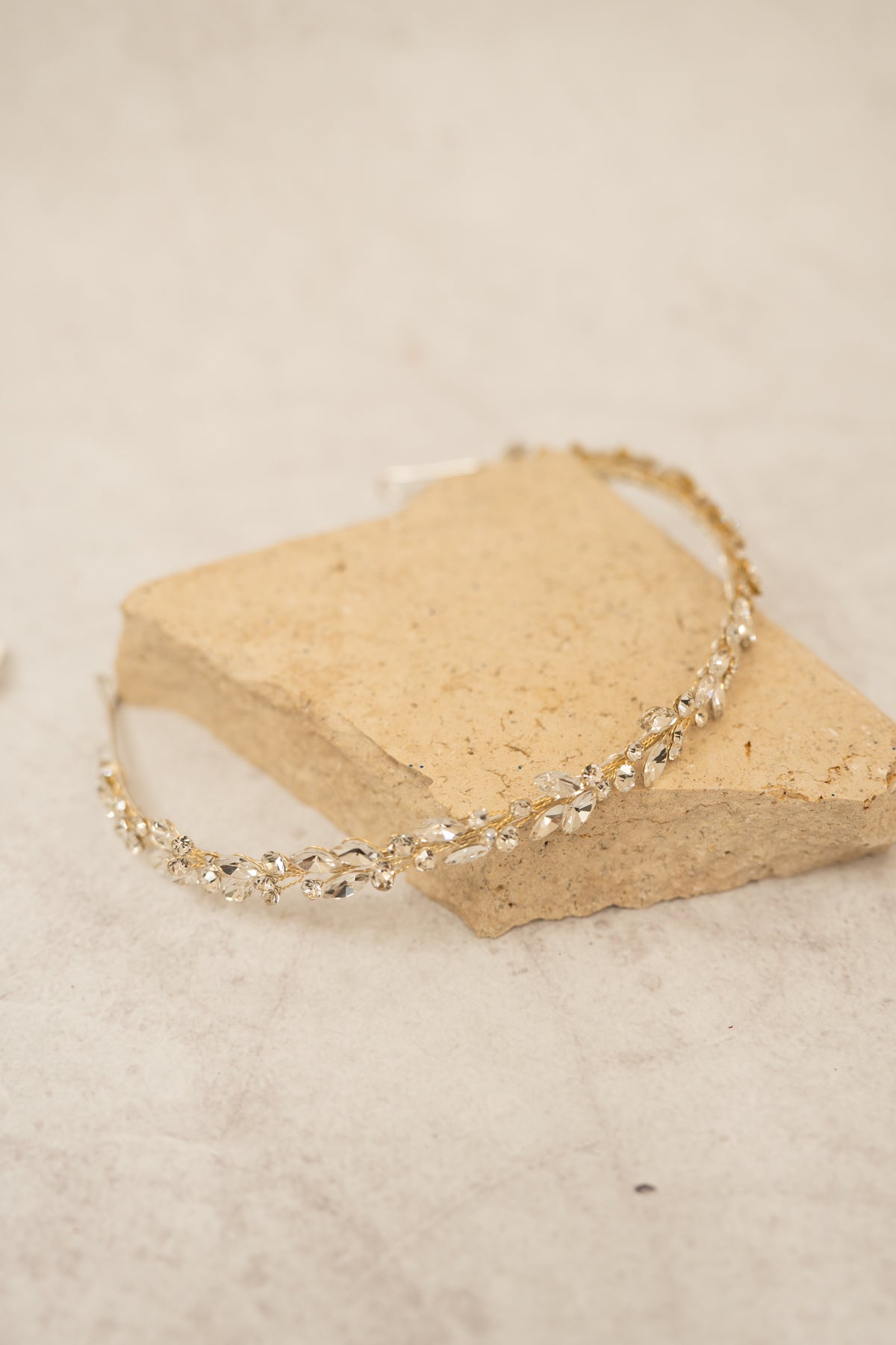 Gold Crystal Navettes Head Band - Accessory - Windsor Bridal Jewellery