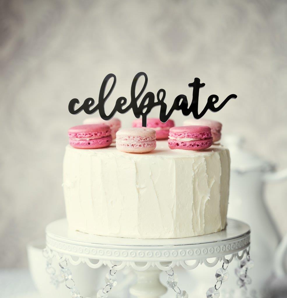 CELEBRATE Cake Topper - Honey Fawn Boutique