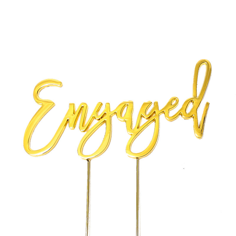 ENGAGED Cake Topper - Honey Fawn Boutique