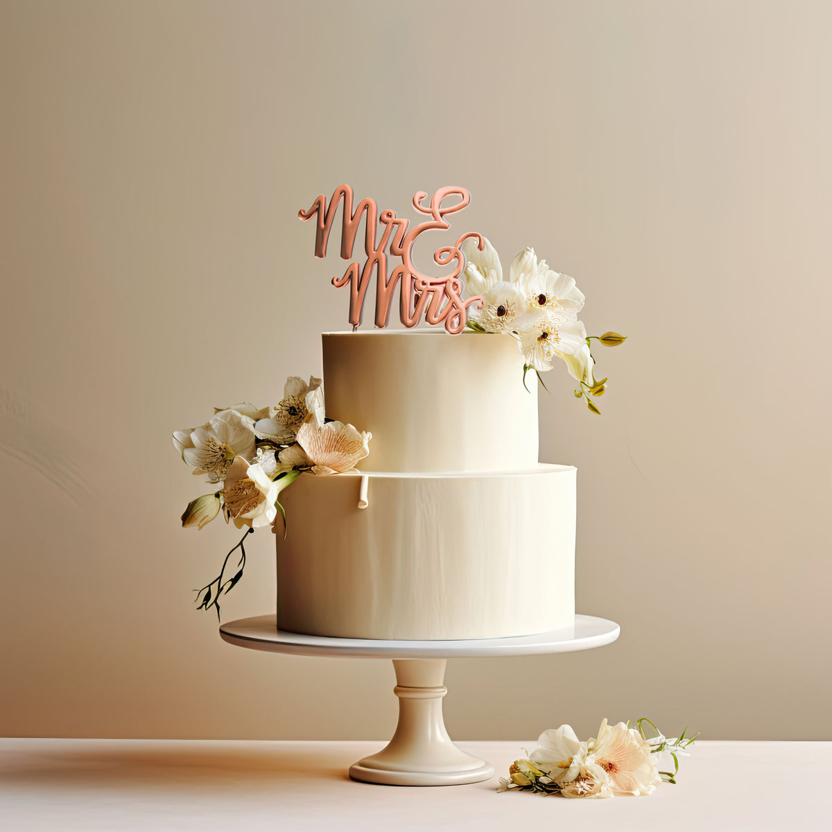 Mr & Mrs Cake Topper - Honey Fawn Boutique