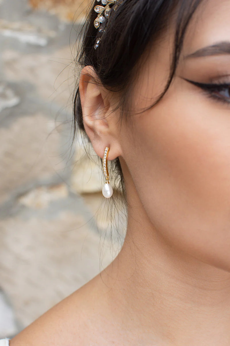 Audelia Pearl Drop Earring - Honey Fawn Boutique