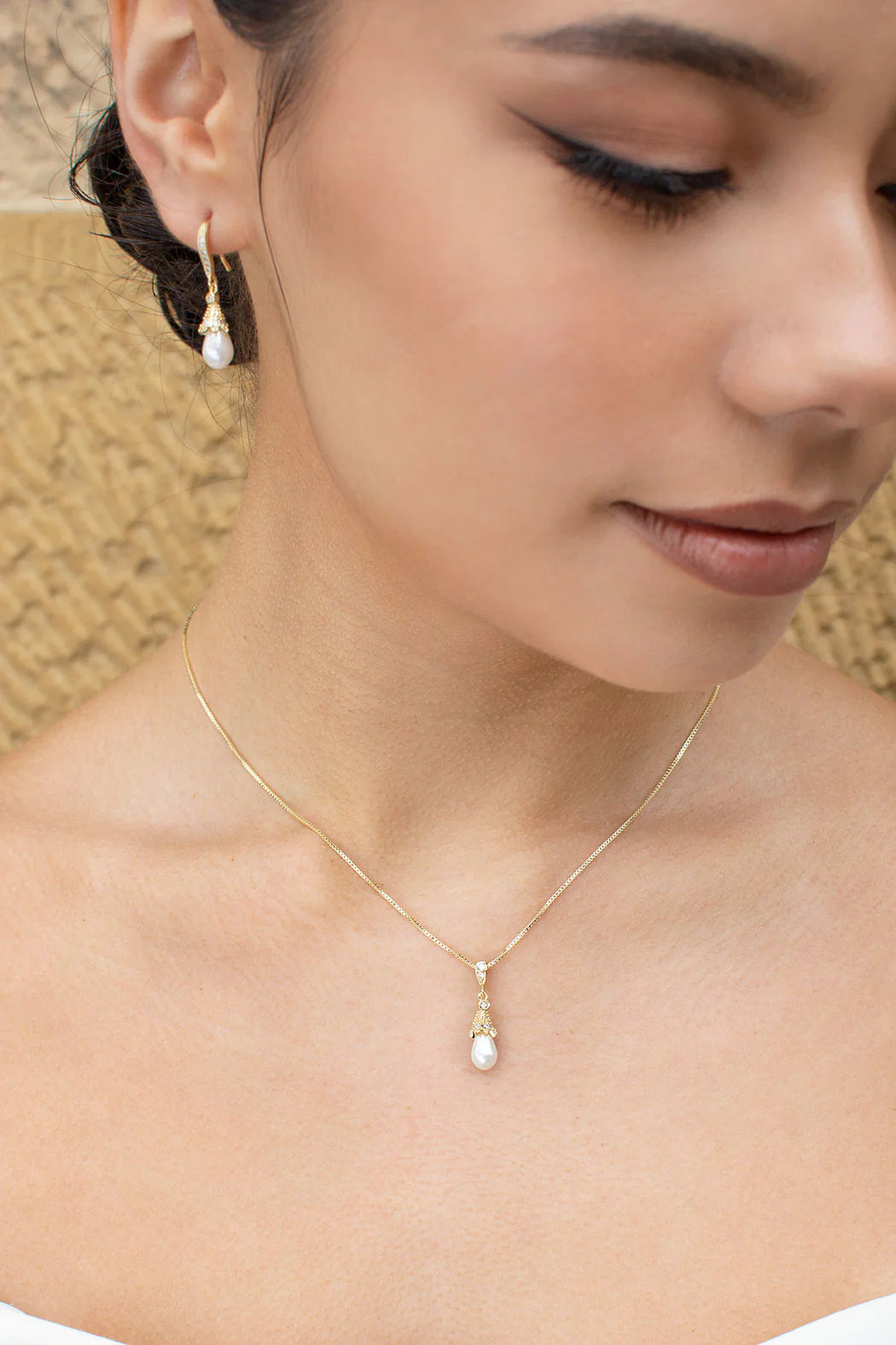 Maribel Pearl Earring & Necklace Set - Jewellery - Windsor Bridal Jewellery