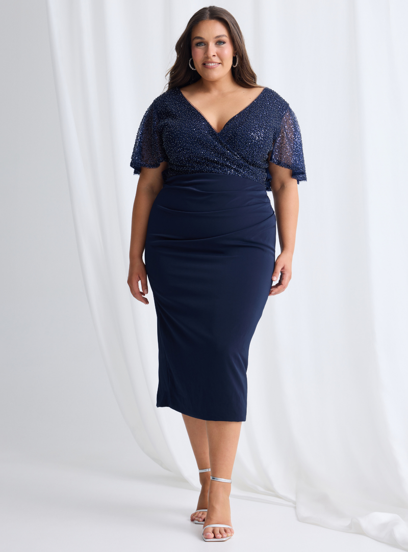 Joyce Beaded Midi - Dress - Trellis Lane