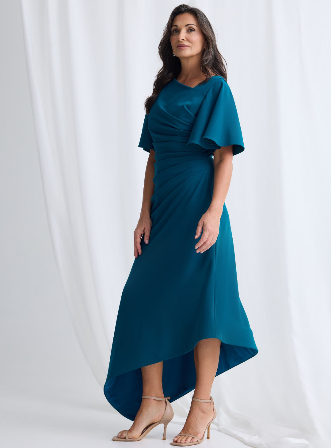 Martha Asymmetric Hem Midi - Dress - Trellis Lane