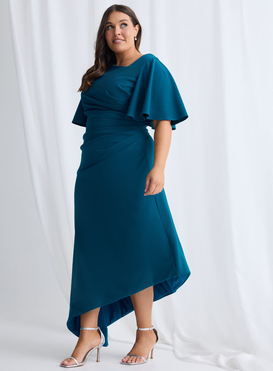 Martha Asymmetric Hem Midi - Dress - Trellis Lane