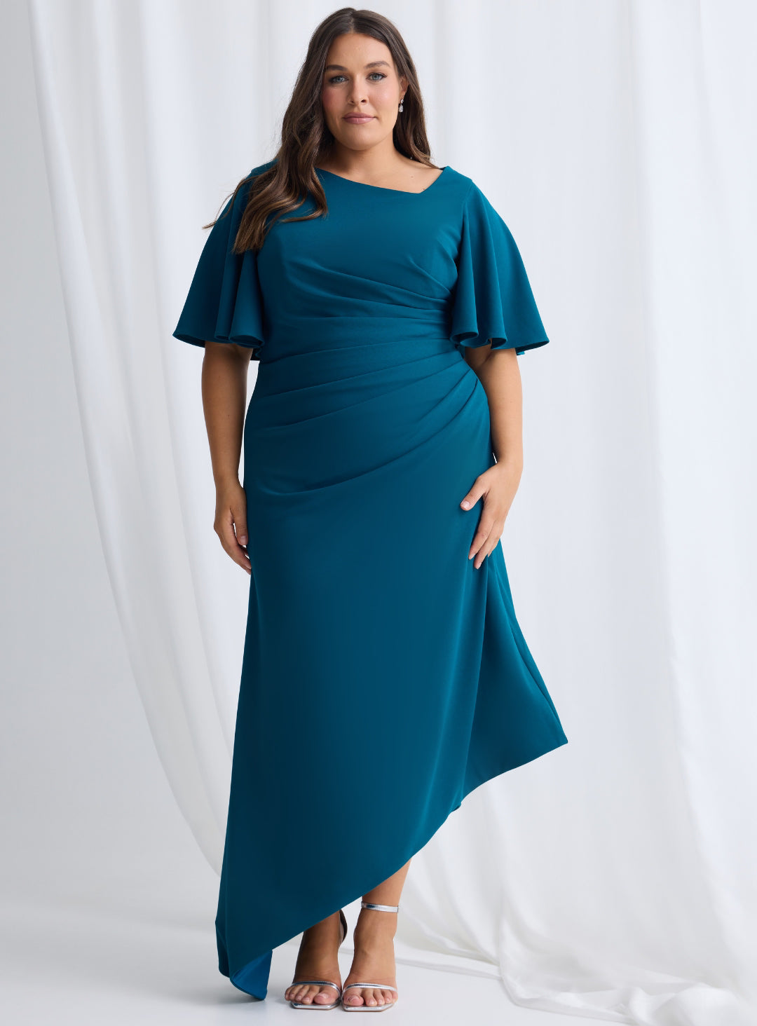 Martha Asymmetric Hem Midi - Dress - Trellis Lane