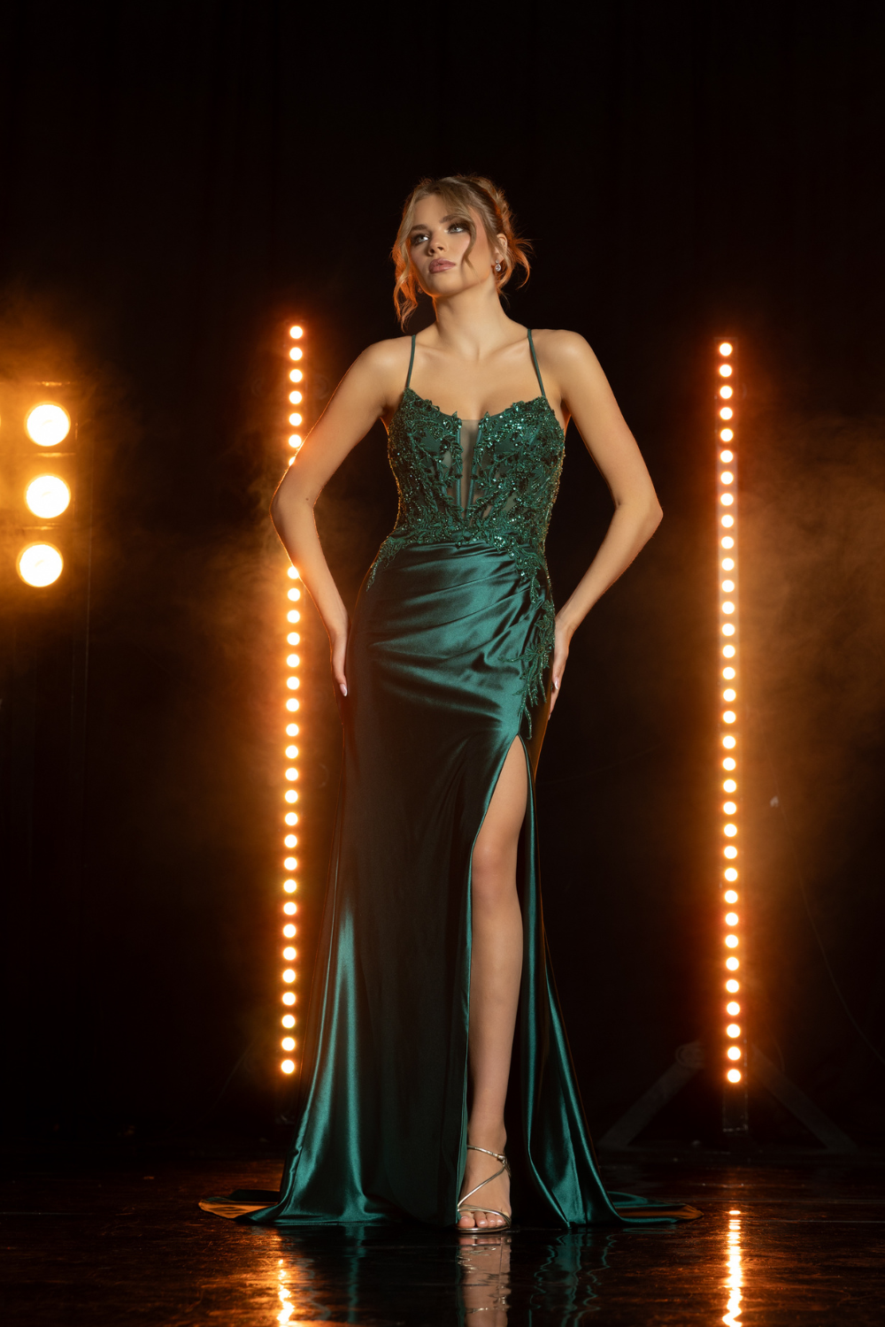 Briella (TNL724) Hunter Green - Dress - To The Nines