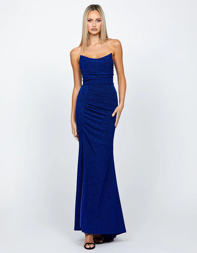 Lynndon Scoop High Split Maxi 18 Cobalt - Dress - Bariano