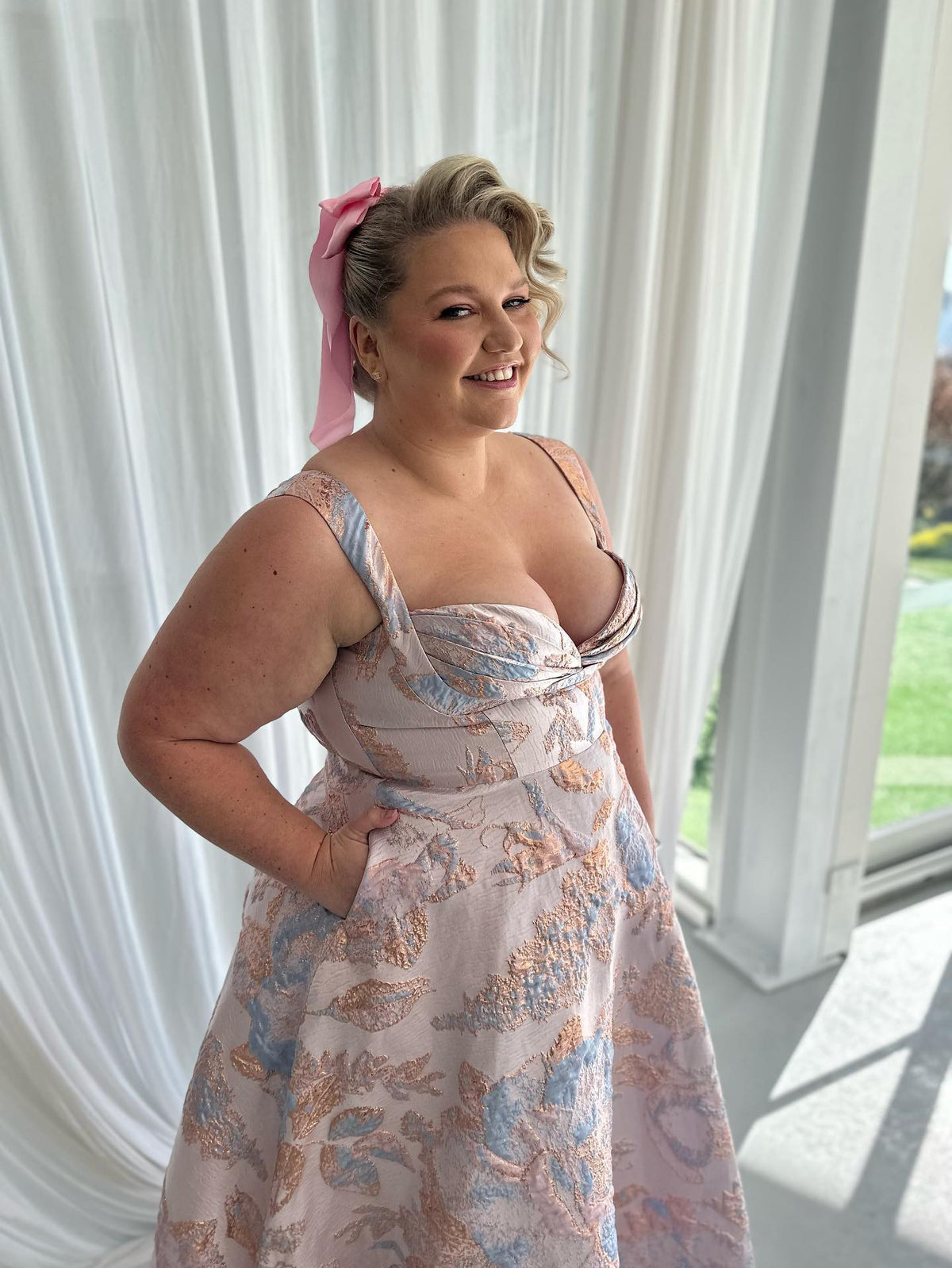 Cassie Cap Sleeve Bustier A-line - Dress - Bariano