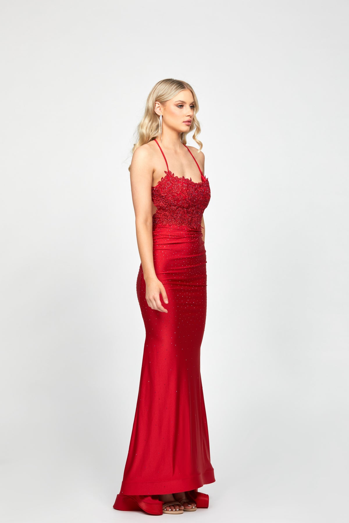 Alamaya Scoop Gown Red - Dress - Bariano