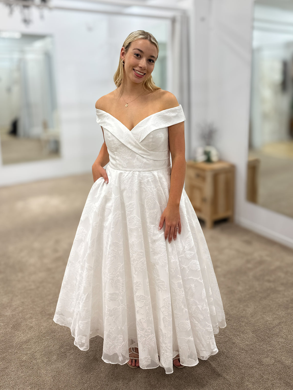 Yari Off Shoulder A-Line Midi - Dress - Bariano