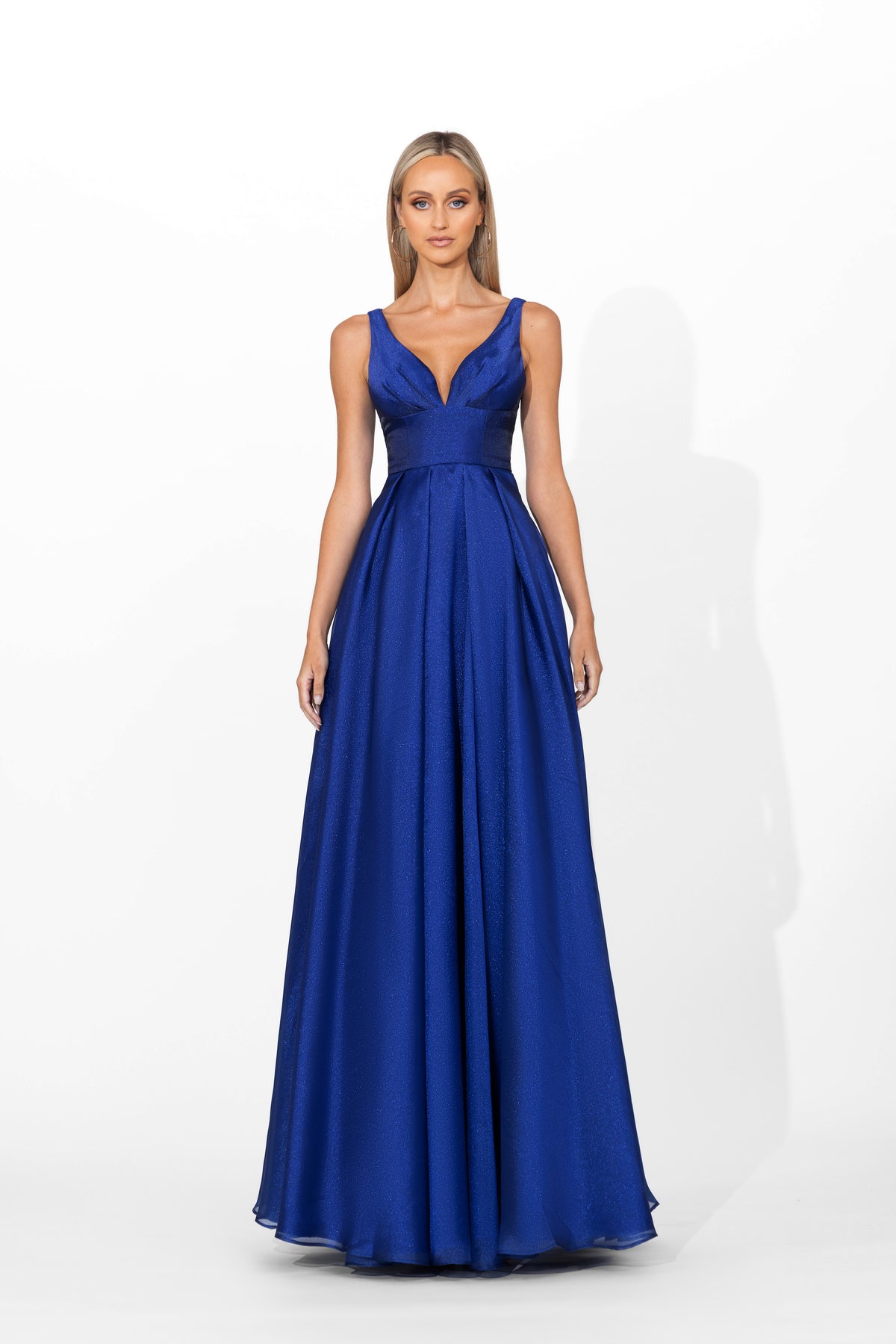 Priyanka Plunge Neck Ballgown NAVY - Dress - Bariano