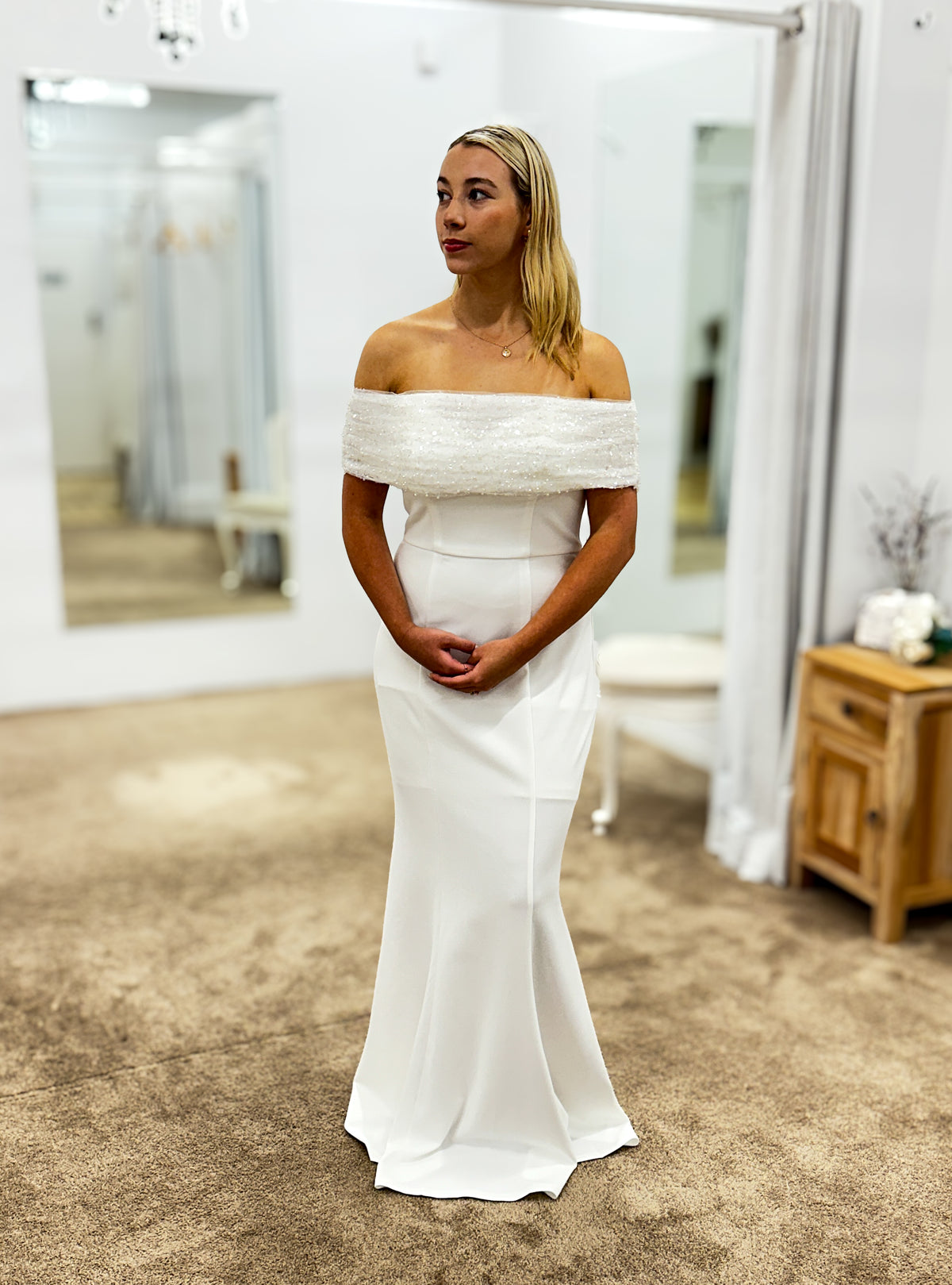 Kiara Long Sleeve Gown White - Dress - Bariano