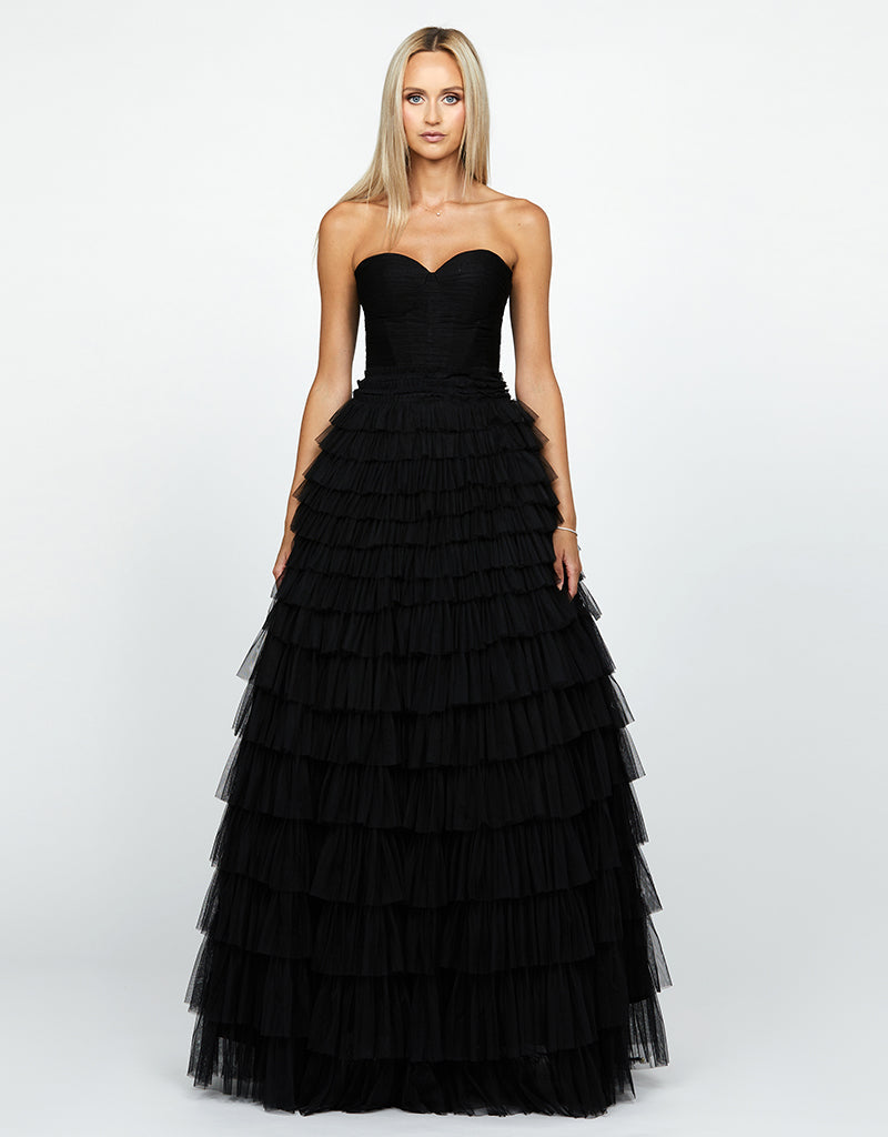 Serenity Sweetheart Strapless Ball Gown Black - Dress - Bariano