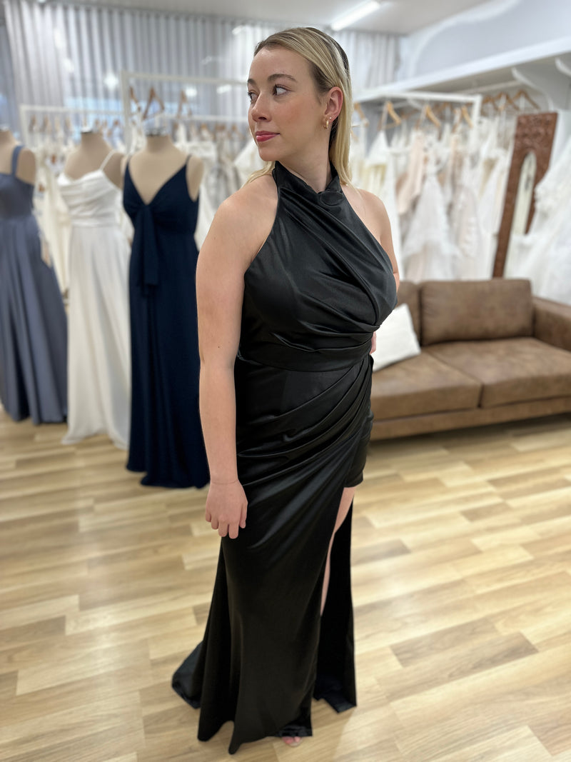 Ember Halter Cowl Maxi Black - Dress - Bariano