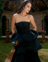 Krista Strapless Tiered Gown - Dress - Bariano