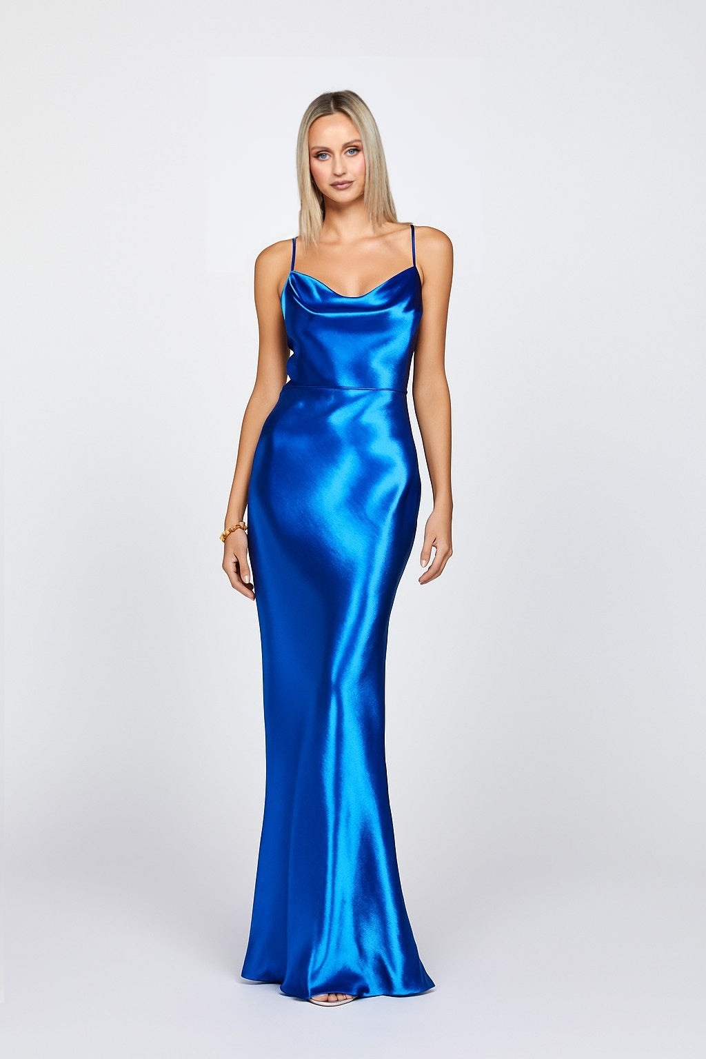 Lively Strappy Back Cowl Gown Cobalt - Dress - Bariano