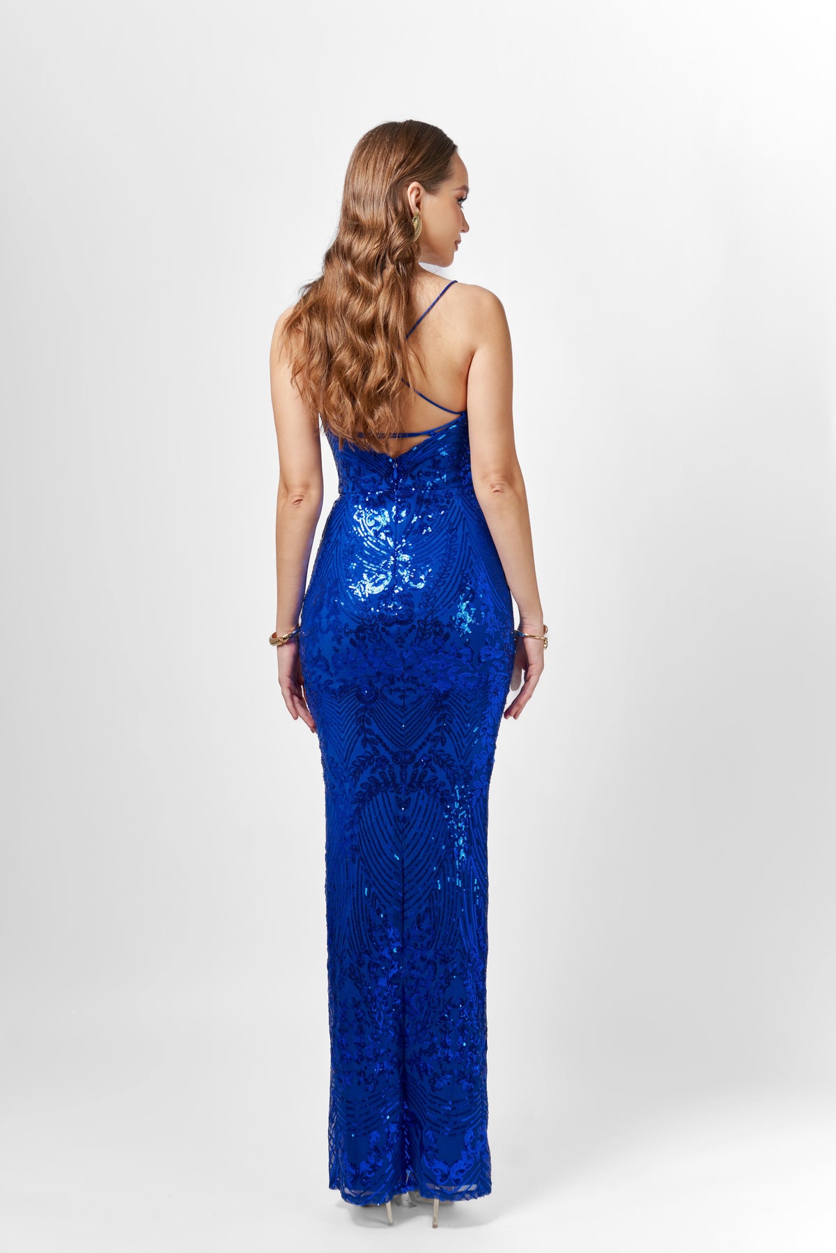 Sera Strappy Back Sequin Gown - Dress - Bariano