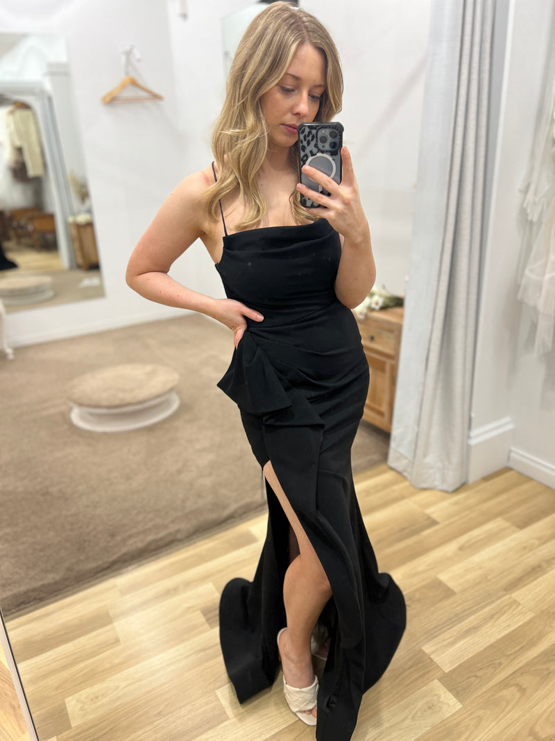 Dixie Strappy Back Gown Black - Dress - Bariano