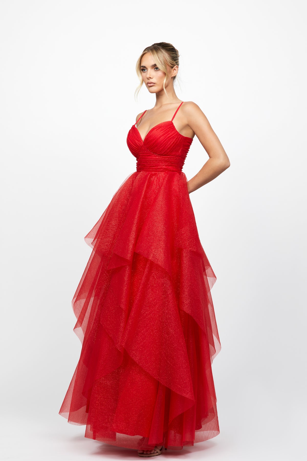 Solenne Tiered Ball Gown - Dress - Bariano