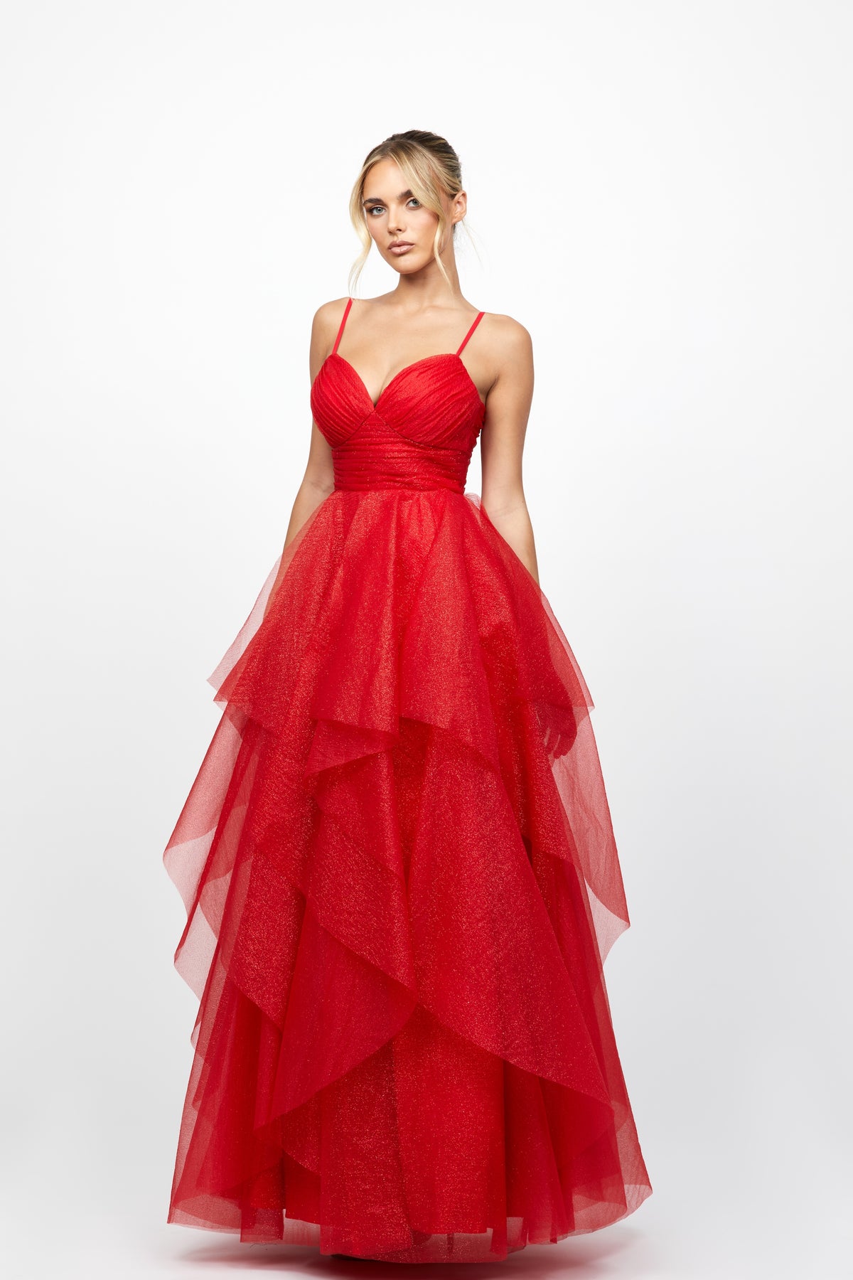 Solenne Tiered Ball Gown - Dress - Bariano