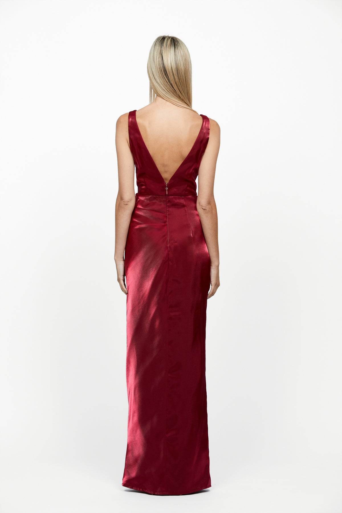 Minka Square Neck Draped Gown - Dress - Bariano