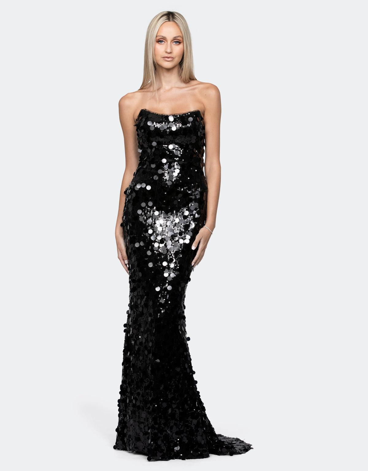 Brynn Strapless Gown Black - Dress - Bariano