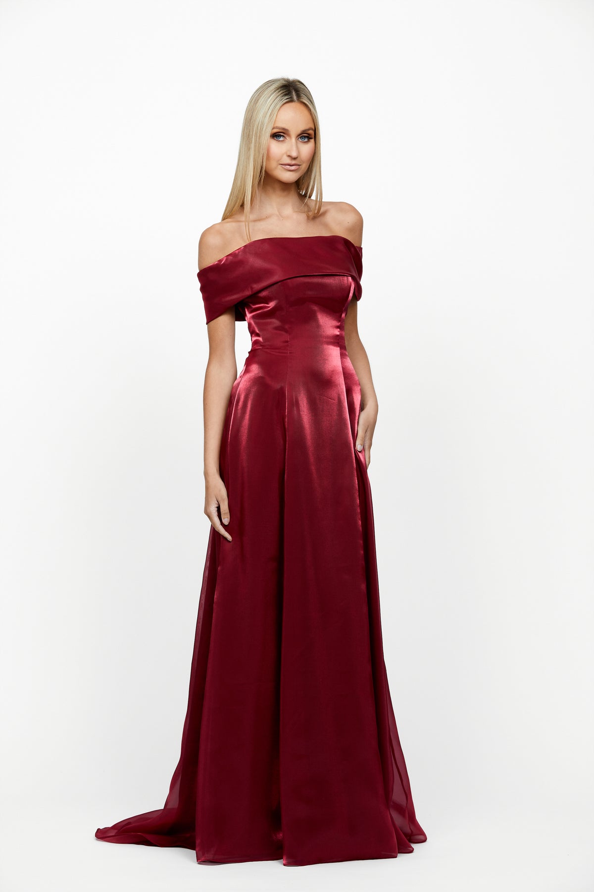 Eloisa Off Shoulder Ball Gown Red - Dress - Bariano