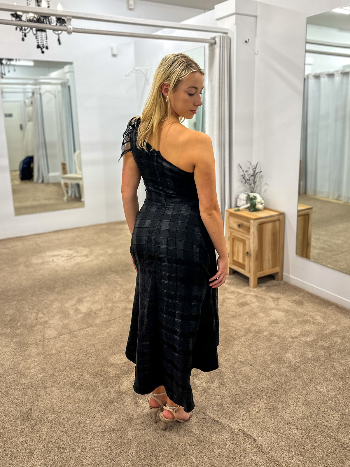 Zilpah One Shoulder A-line Midi - Dress - Bariano