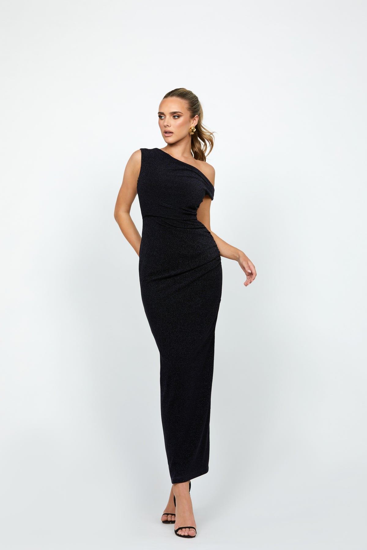 Lilah Drape Sleeve Midaxi Midnight - Dress - Bariano