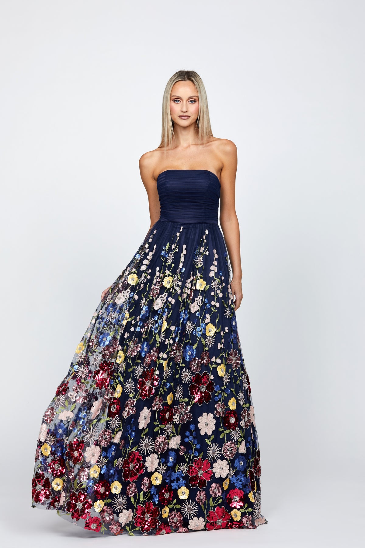 Veera Strapless Ballgown Navy - Dress - Bariano