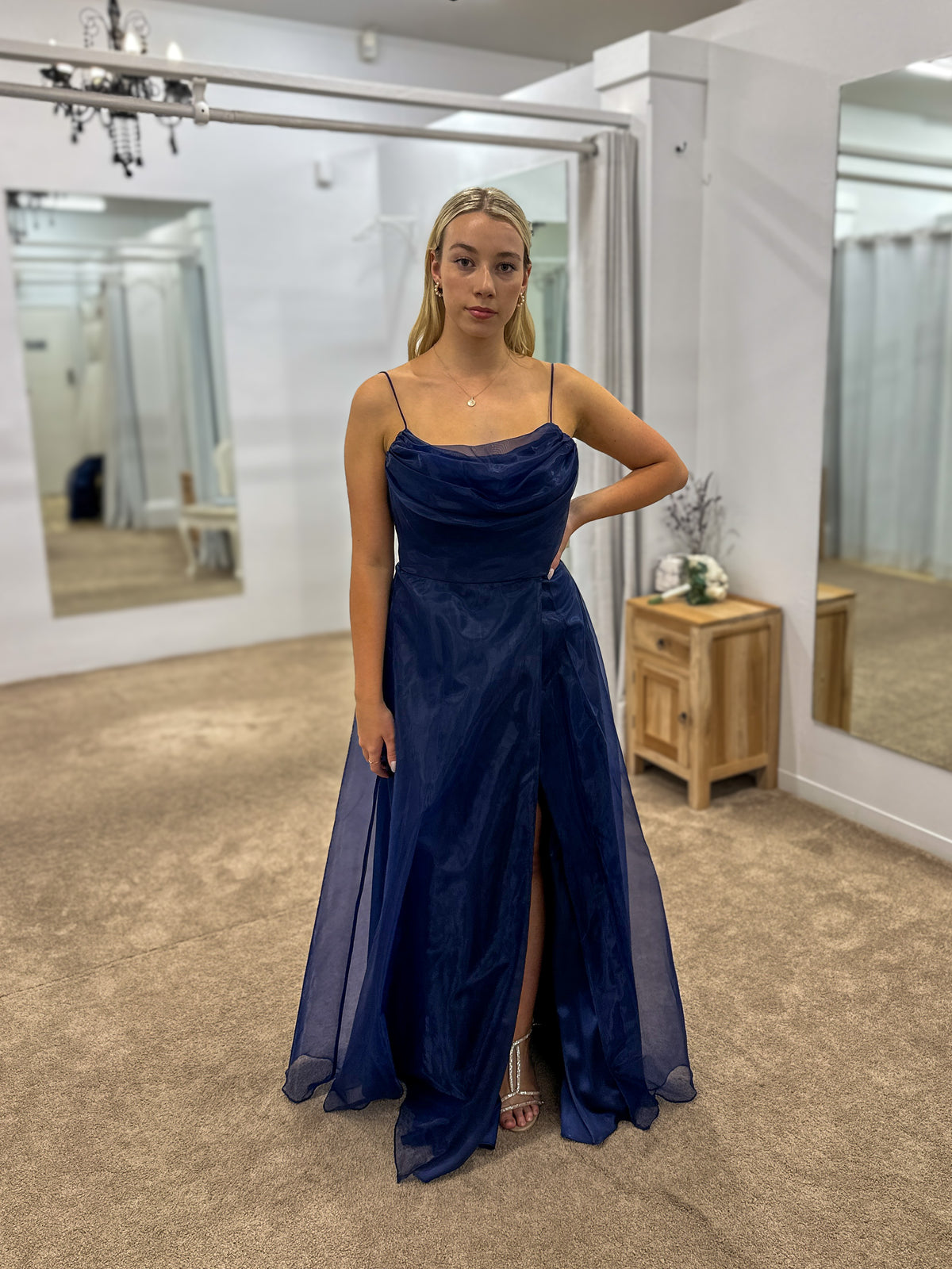 Averie Cowl Neck Gown - Dress - Bariano