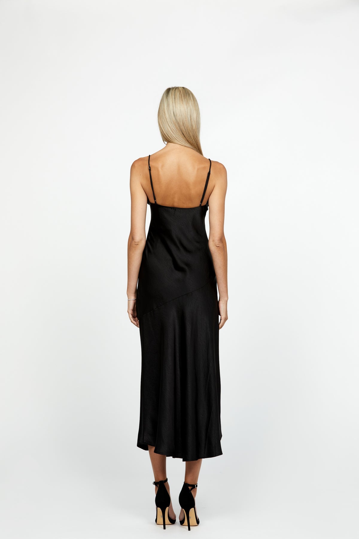 Peita Satin Cowl Neck Midi - Dress - Bariano