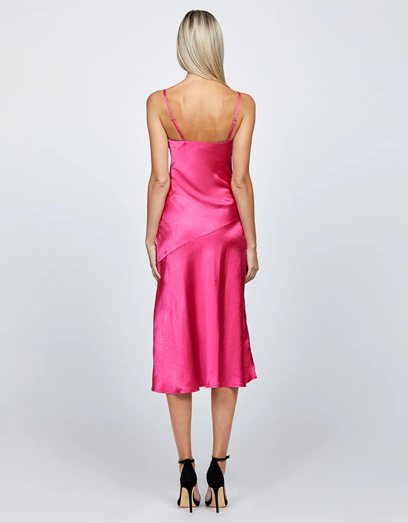 Peita Satin Cowl Neck Midi - Dress - Bariano