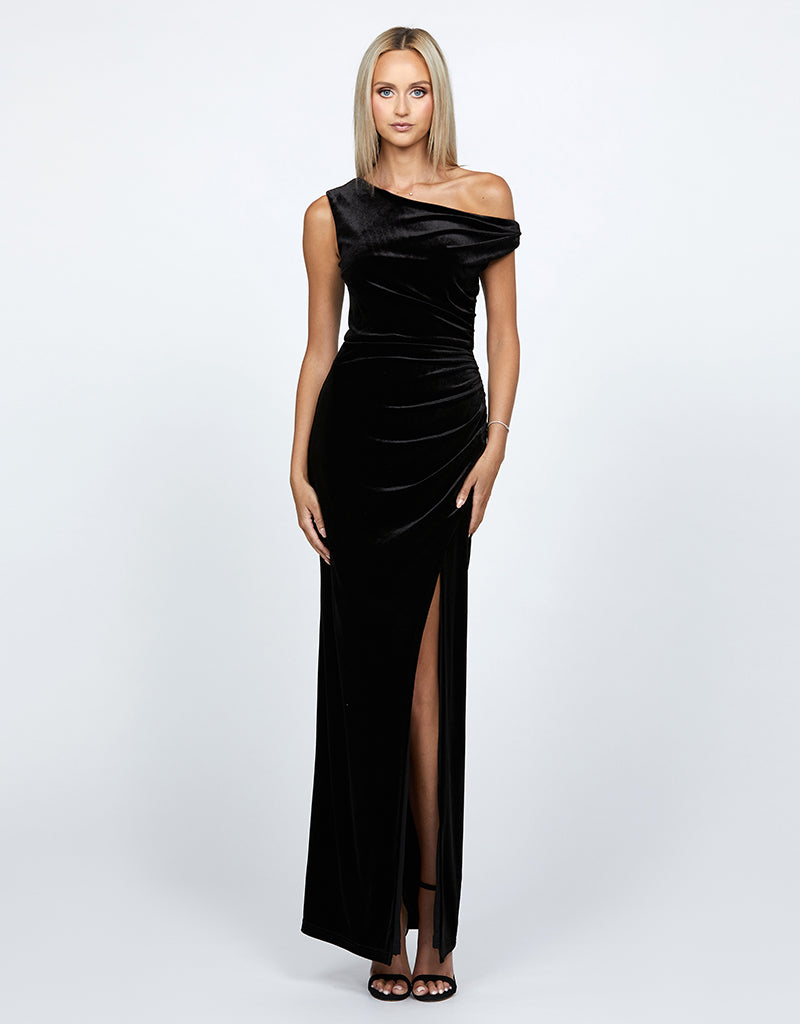 Claudine Off Shoulder Maxi Black - Dress - Bariano