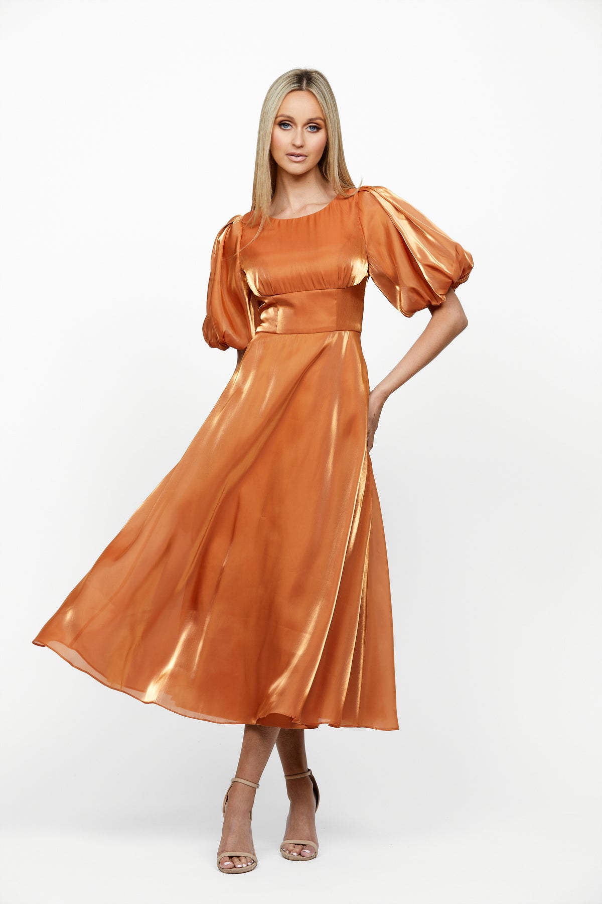 Bisou Blouson Sleeve Midi AMBER - Dress - Bariano