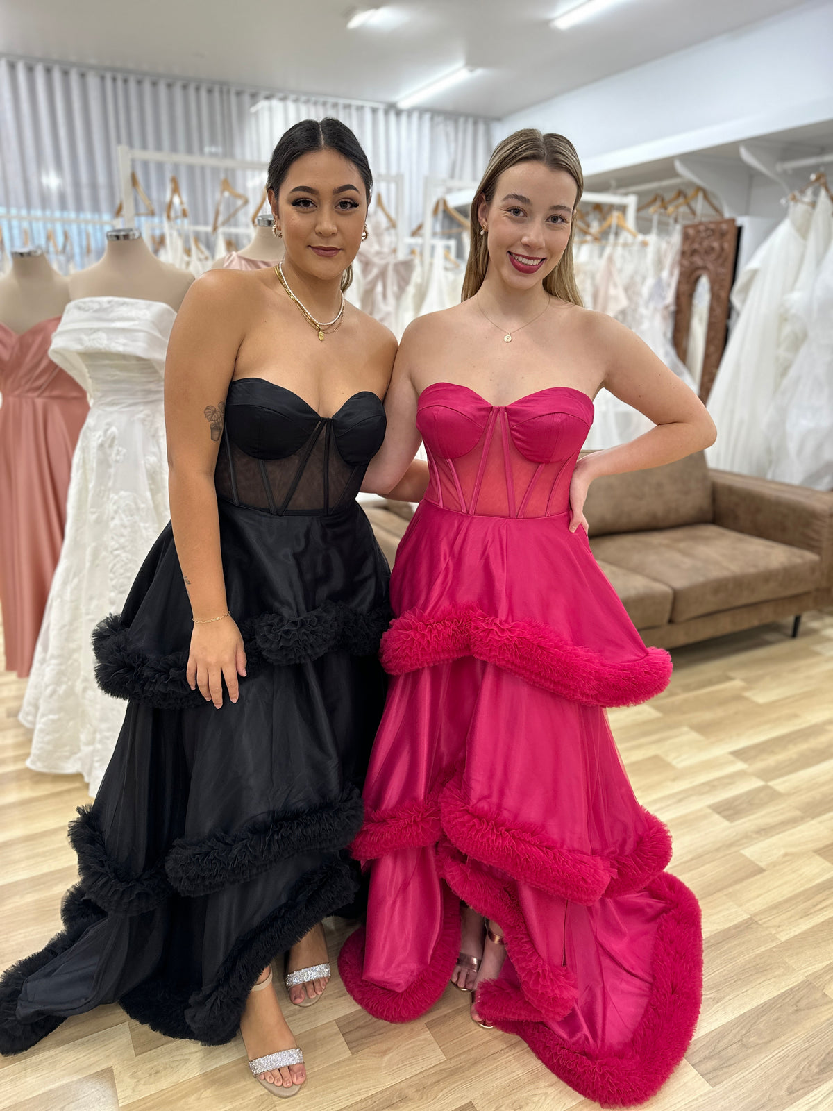 Mulligan Strapless Tiered Ball Gown - Dress - Bariano