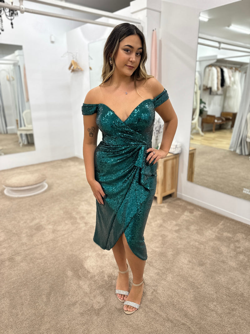 Joslyn Off Shoulder Ruffle Midi - Dress - Bariano