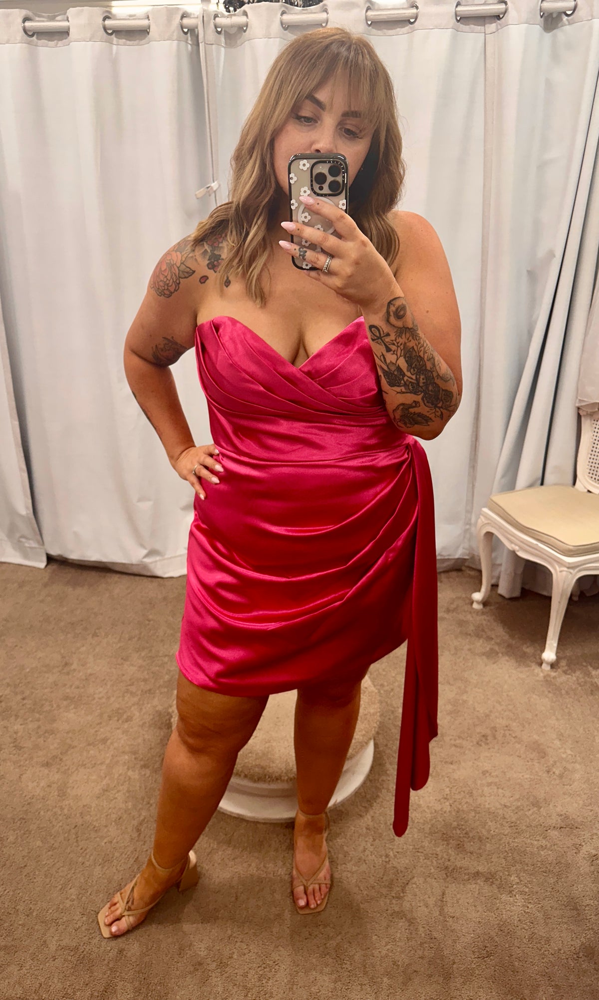 Kaisely Strapless Sash Mini Lipstick - Dress - Bariano